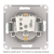 AtlasDesign розетка с заземлением со шторками, 16А, в сборе с рамкой, алюминий ATN000344