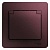 Glossa розетка с заземлением со шторками с крышкой, IP20, 16А, в сборе с рамкой, баклажановый GSL001146