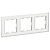 AtlasDesign рамка 3 поста матовое органическое стекло, универсальная, матовый белый ATN330103