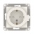 AtlasDesign розетка с заземлением со шторками с выталкивателем, 16А, механизм, белый ATN000147